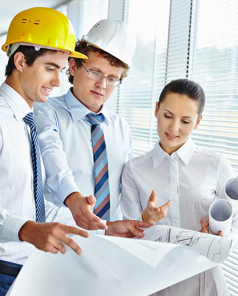 Arquitecto presentando su trabajo y proyectos